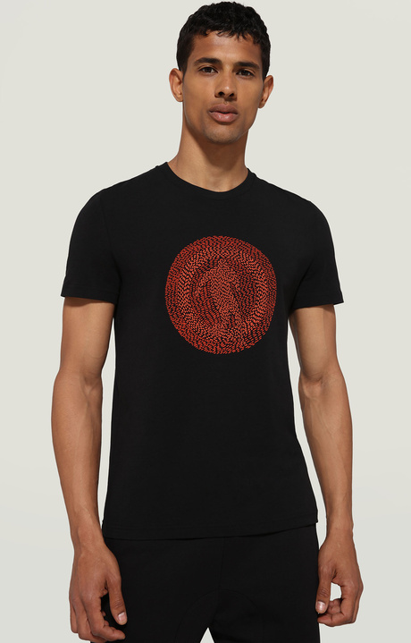Men's short sleeved T-shirt, BLACK, hi-res-1