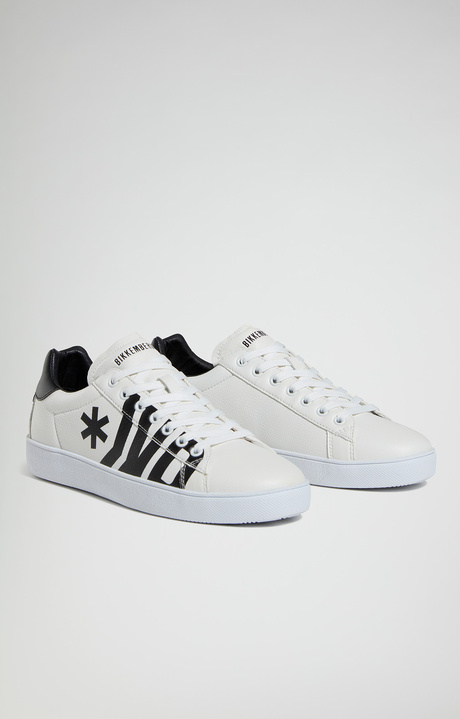 Recoba men's printed sneakers, WHITE/BLACK, hi-res-1
