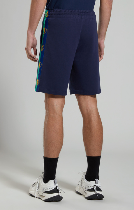 Men's fleece shorts, BLACK IRIS, hi-res-1
