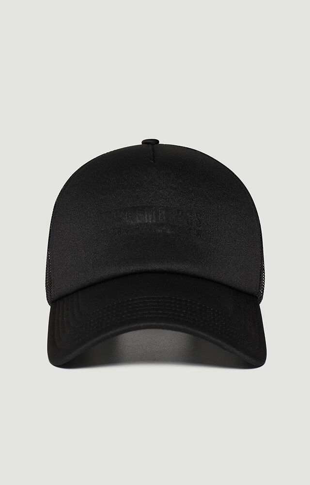 black baseball cap