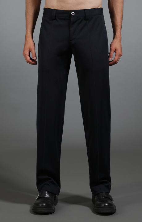 Men's navy trousers, NAVY, hi-res-1