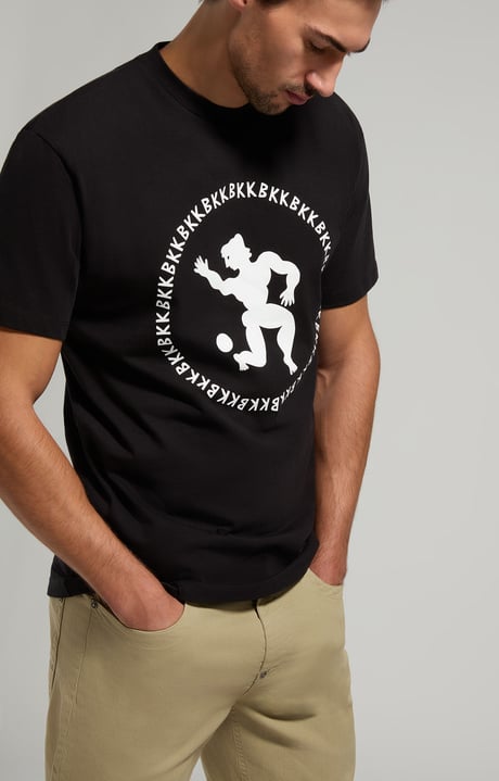 T-shirt uomo stampata, BLACK, hi-res-1