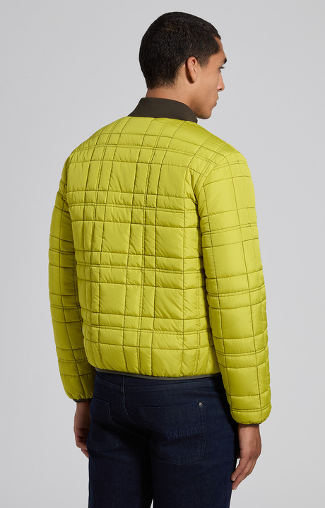 Men's yellow reversible nylon puffer jacket, CITRONNELLE/FOREST NIGHT, hi-res-1