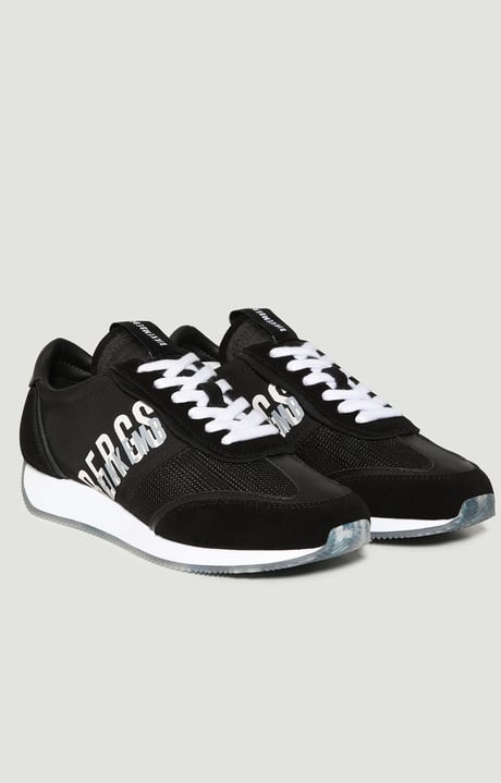 Women's multi-material sneakers Julie, BLACK Women's multi-material sneakers Julie, BLACK, hi-res-1