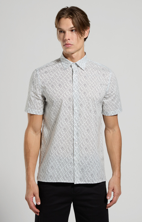 Camicia uomo a maniche corte, WHITE, hi-res-1