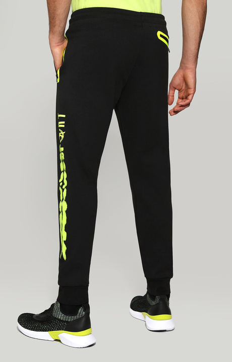 Men's fleece sweatpants, BLACK Men's fleece sweatpants, BLACK, hi-res-1