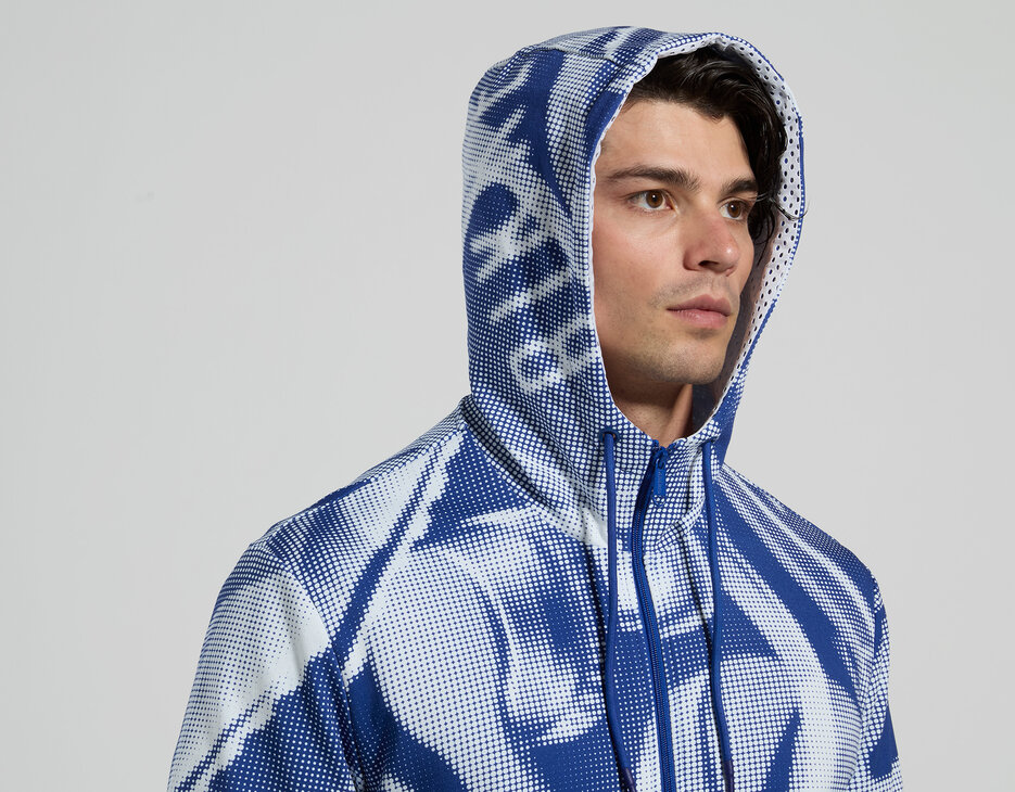 Men's hoodie  with mesh inserts, SURF THE WEB, hi-res-1