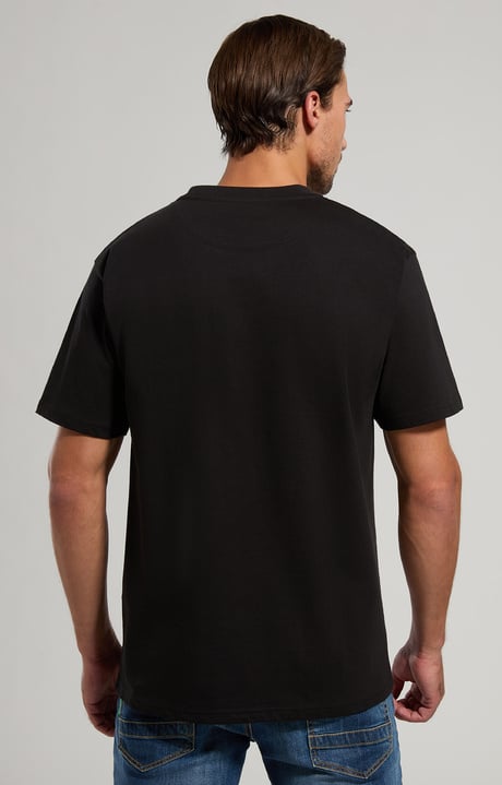 Men's print jersey T-shirt, BLACK, hi-res-1