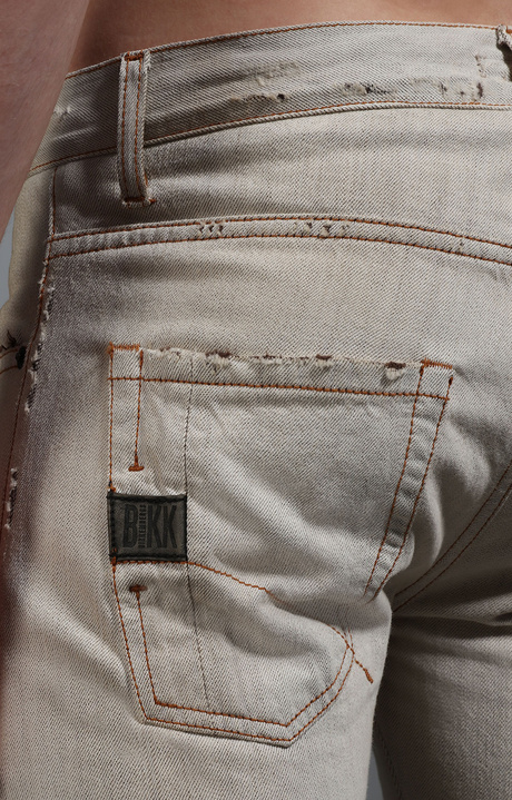 Jeans slim fit uomo 5-tasche, BEIGE, hi-res-1