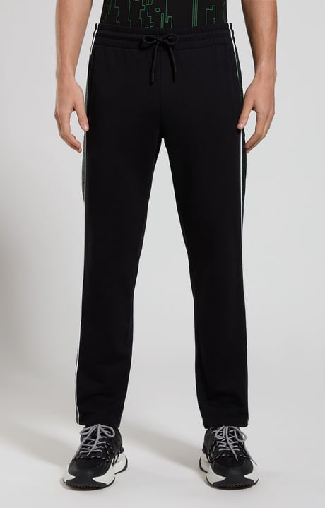 Logo trim men's joggers , BLACK, hi-res-1