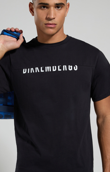 T-shirt uomo logo spezzato, BLACK, hi-res-1