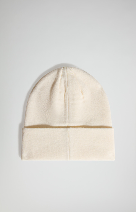 Ribbed knit beanie, WHITE, hi-res-1