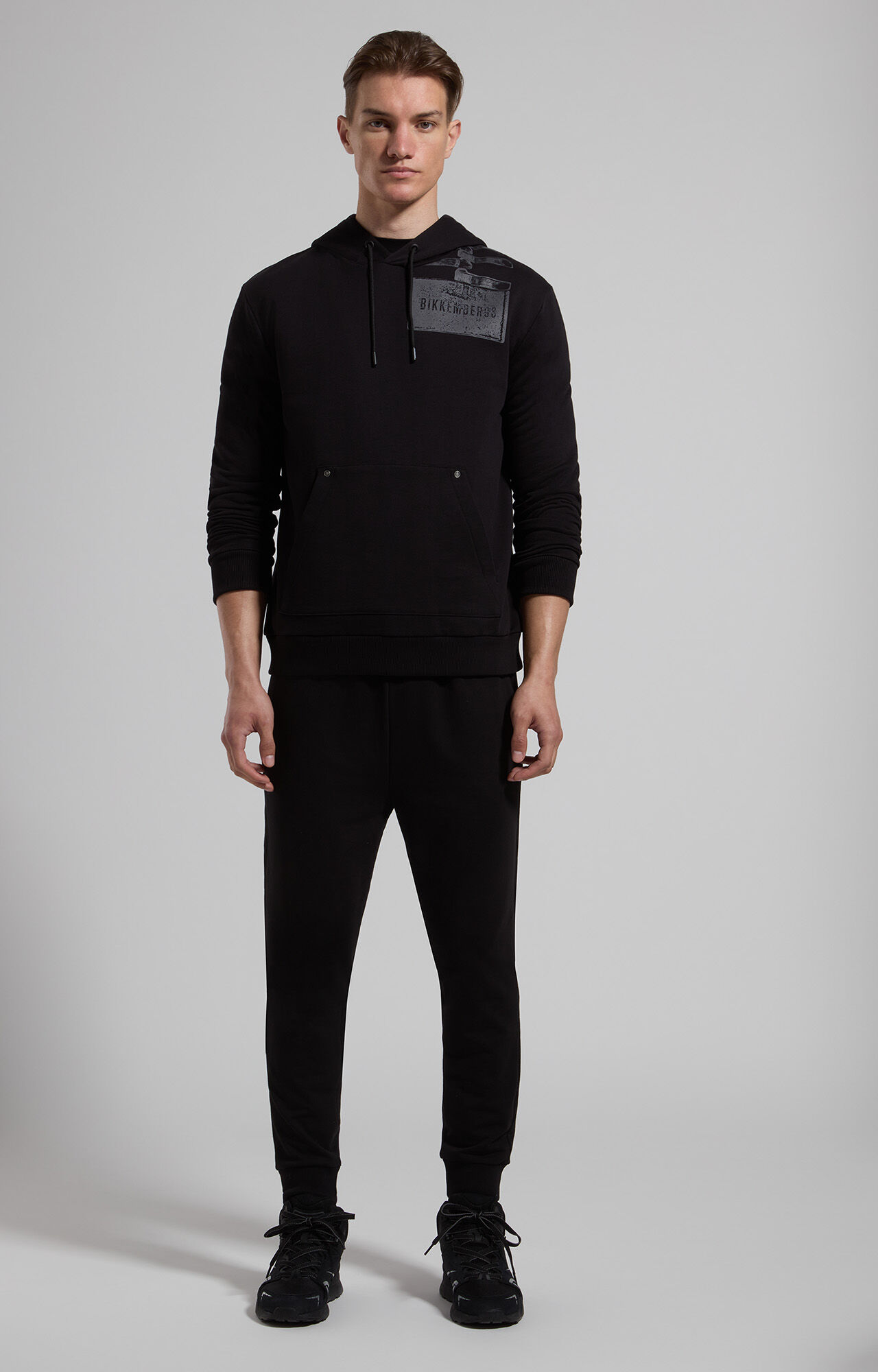 Men's sweatshirt with dark print | Bikkembergs