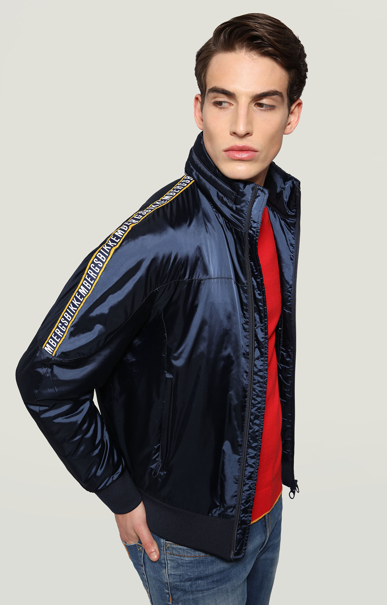 bikkembergs leather jacket