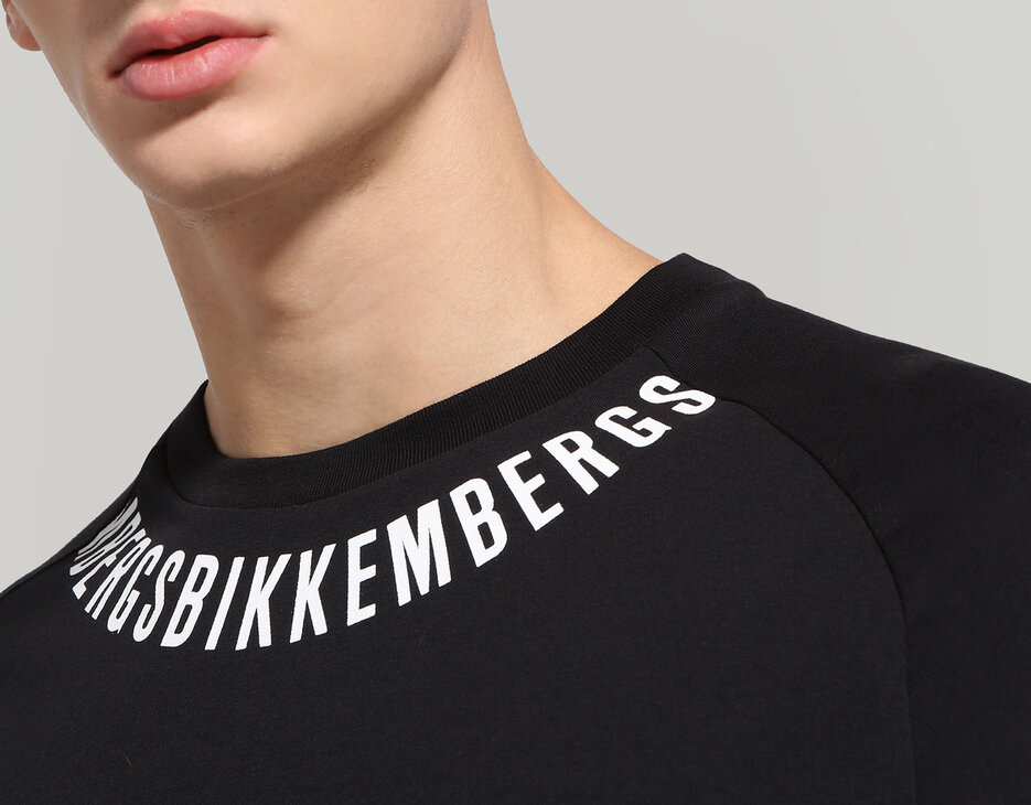 Men's T-shirt with raglan sleeves, BLACK Men's T-shirt with raglan sleeves, BLACK, hi-res-1