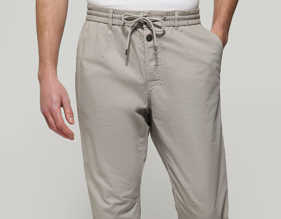Men's pants garment dyed, LIGHT GREY Men's pants garment dyed, LIGHT GREY, hi-res-1