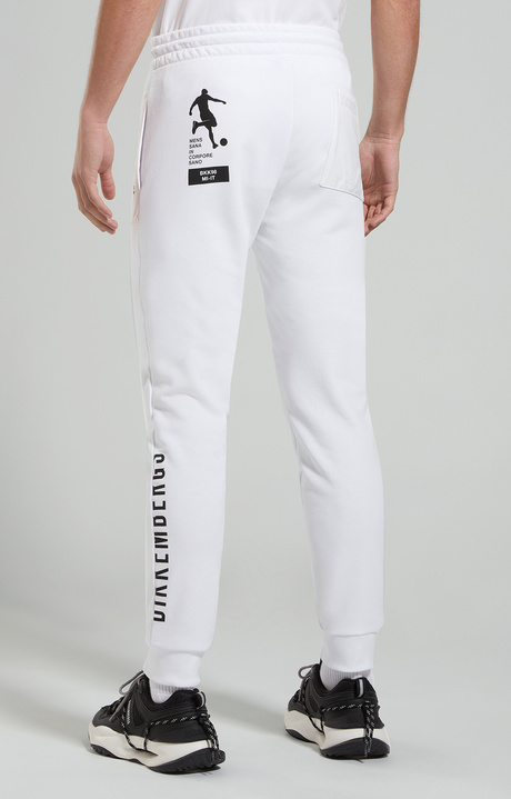 Men's fleece joggers, WHITE, hi-res-1