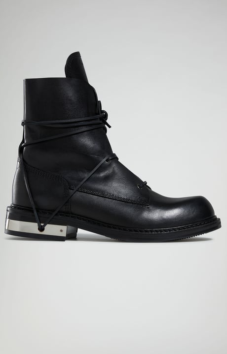 Met hole men's lace up boots, BLACK/BLACK Met hole men's lace up boots, BLACK/BLACK, hi-res-1
