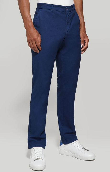 Men's pants with pocket detail, BLUE, hi-res-1