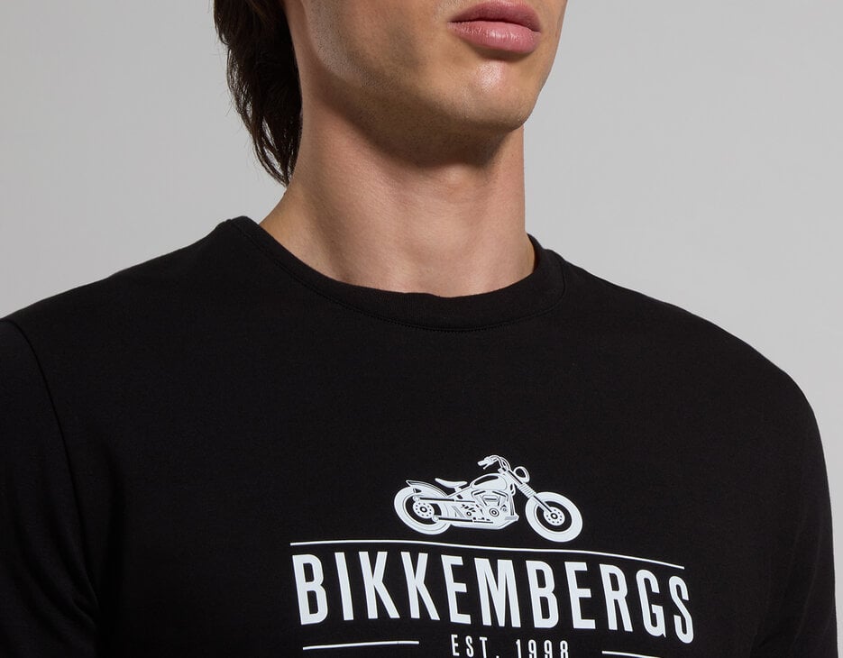 Slim fit men’s print T-shirt , BLACK Slim fit men’s print T-shirt , BLACK, hi-res-1