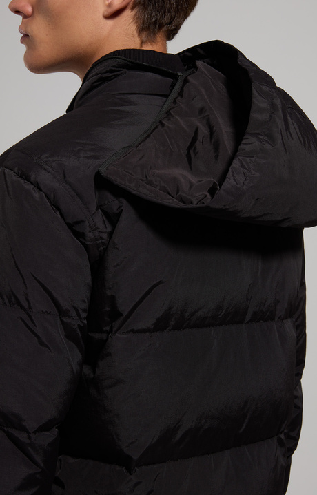 Men's puffer with reflective detail, BLACK, hi-res-1