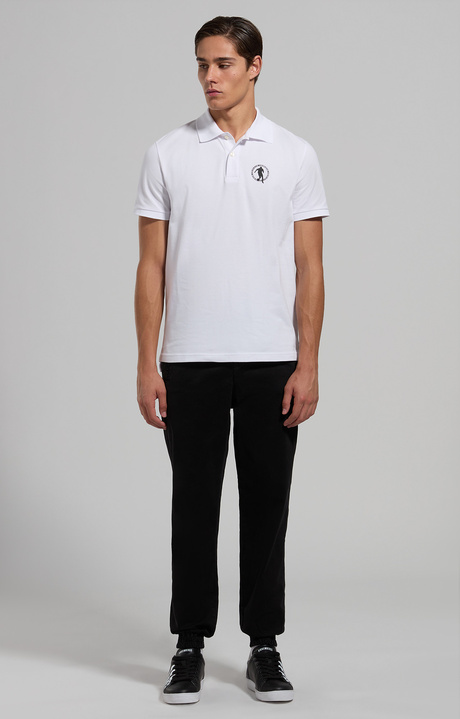 Men's slim fit polo shirt, WHITE, hi-res-1