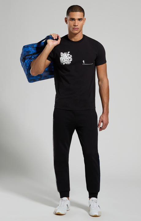 T-shirt uomo slim fit, BLACK, hi-res-1