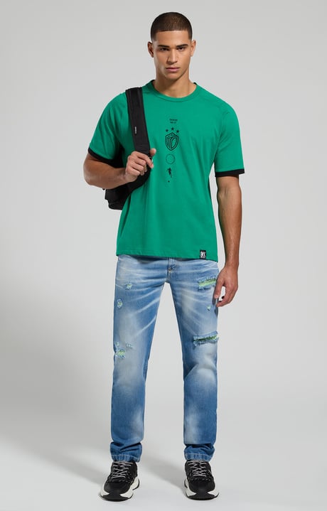 Oversize men's athletic T-shirt, PEPPER GREEN, hi-res-1