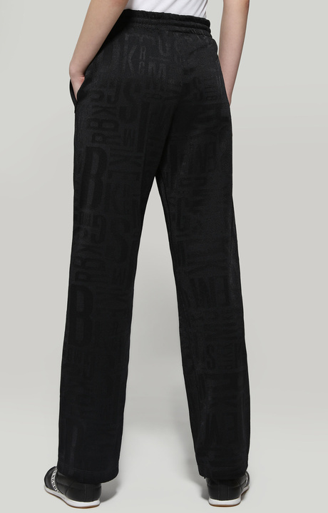 Women's joggers in jacquard fleece, BLACK, hi-res-1