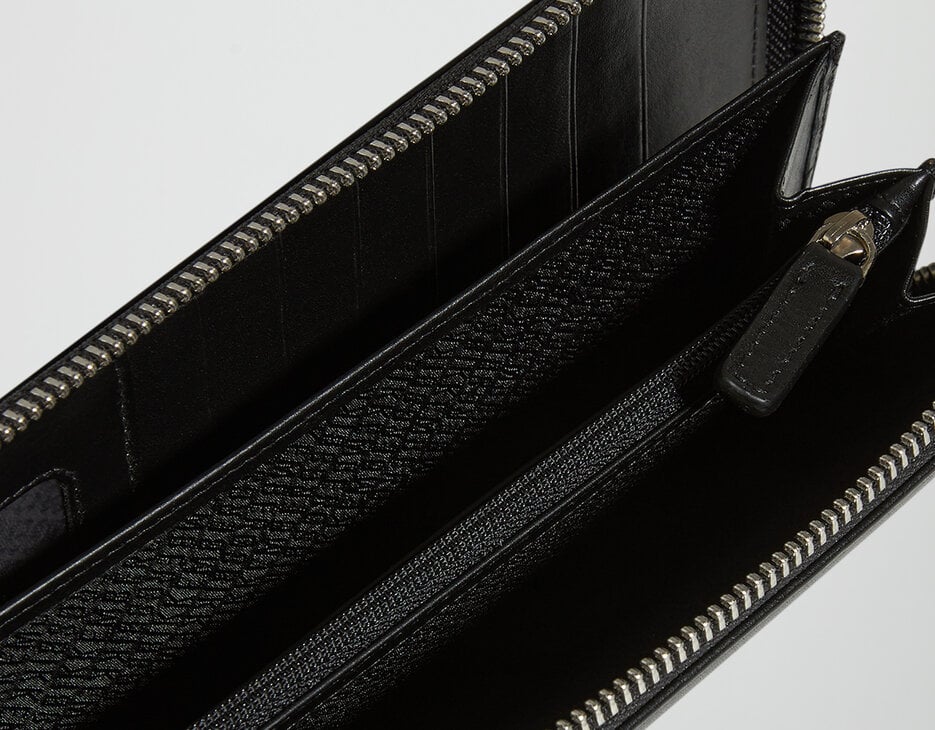 Men's zip-around wallet with wrist strap, BLACK Men's zip-around wallet with wrist strap, BLACK, hi-res-1