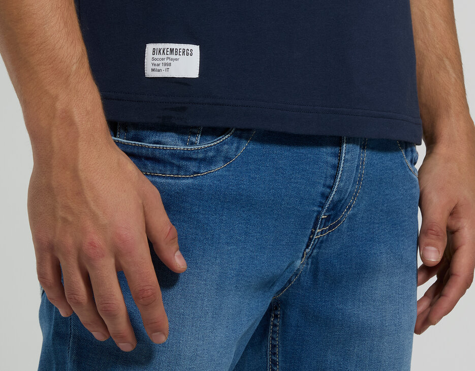 Men's soccer-print T-shirt, BLACK IRIS, hi-res-1