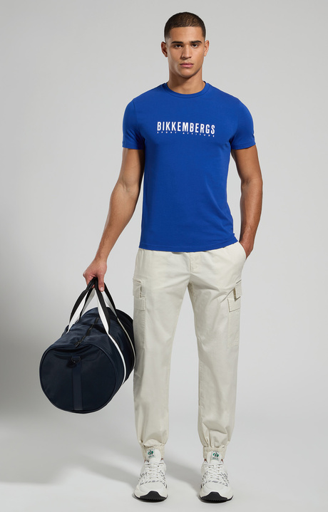 Logo print men's T-shirt, MAZARINE BLUE, hi-res-1