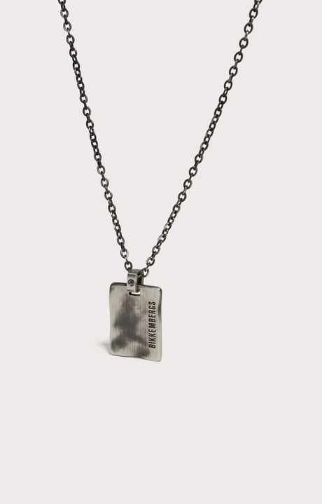 Men's necklace with medal pendant and diamond, VINTAGE Men's necklace with medal pendant and diamond, VINTAGE, hi-res-1