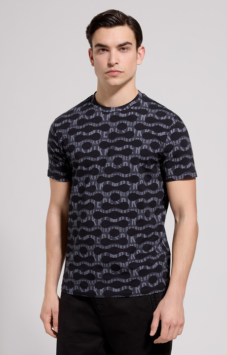 Men's slim fit pop camouflage T-shirt, BLACK, hi-res-1