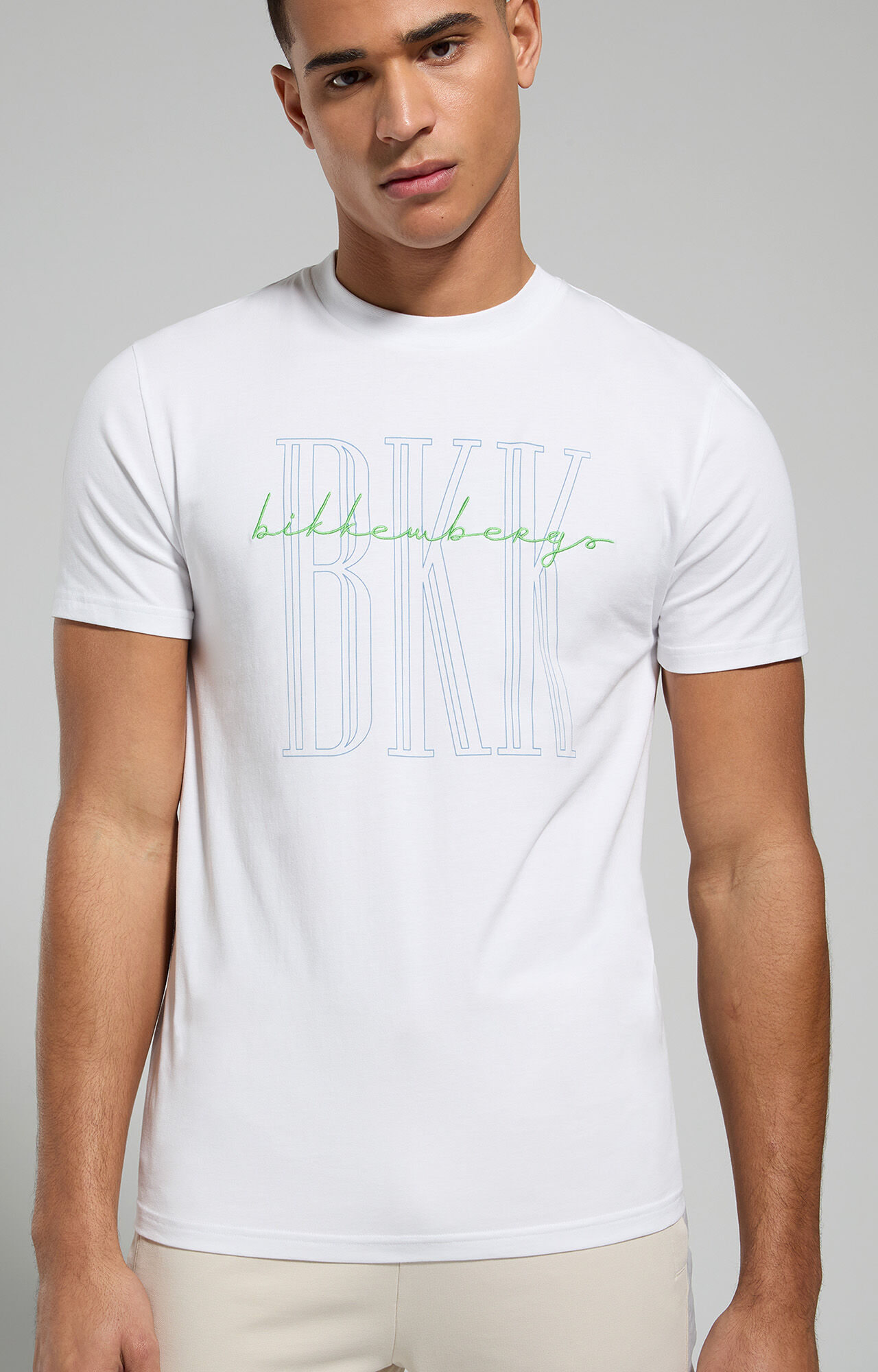 dirk bikkembergs Slim fit men's T-shirt with BKK print