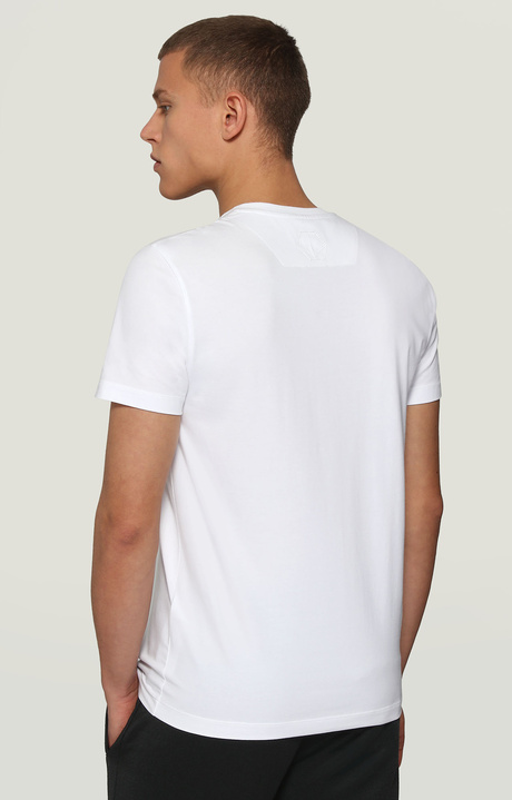 Men's T-shirt with soccer ball print, OPTICAL WHITE Men's T-shirt with soccer ball print, OPTICAL WHITE, hi-res-1