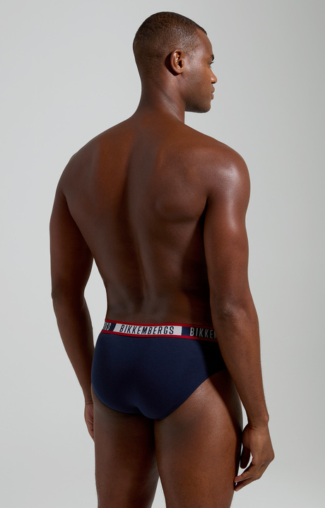 3-pack men's briefs with jacquard logo, NAVY 3-pack men's briefs with jacquard logo, NAVY, hi-res-1