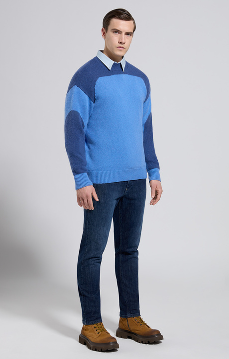 Men's comfy fit pullover, ELECTRIC BLUE LEMONADE, hi-res-1