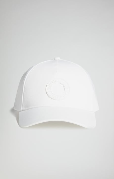 Men's baseball cap with patch, WHITE Men's baseball cap with patch, WHITE, hi-res-1