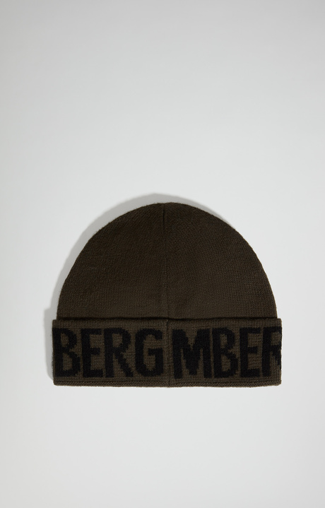 Men's winter hat with logo, GREEN, hi-res-1