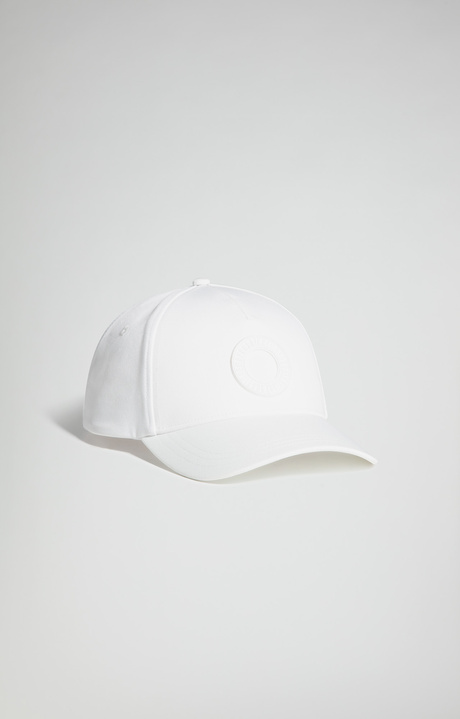 Men's baseball cap with patch, WHITE Men's baseball cap with patch, WHITE, hi-res-1