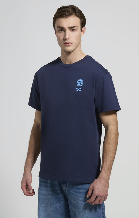 Men's back-print T-shirt, BLACK IRIS, hi-res-1