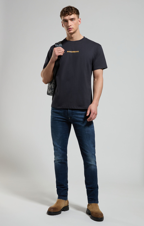 Men's T-shirt with gamer print, PIRATE BLACK, hi-res-1