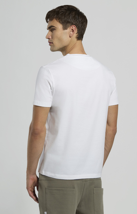 Men's tonal print T-shirt, WHITE, hi-res-1