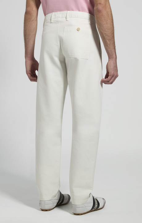 Men's barrel-leg pants, MARSHMALLOW, hi-res-1