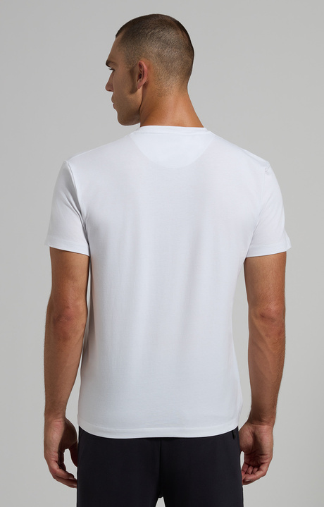 Men's embroidered logo T-shirt, WHITE, hi-res-1