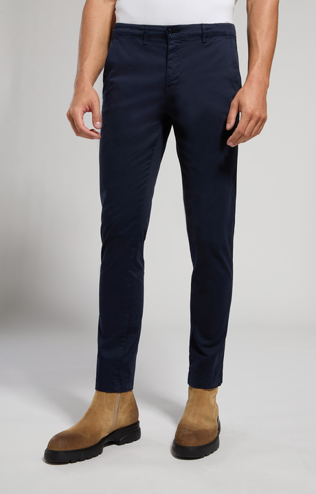 Men's pants with elastic waist, DRESS BLUES, hi-res-1