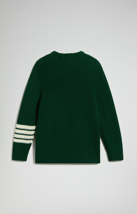 Boys' Crew Neck Sweater, HUNTER GREEN, hi-res-1