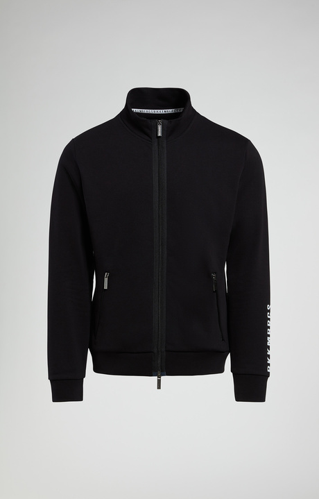 Printed men's sweatshirt, BLACK, hi-res-1