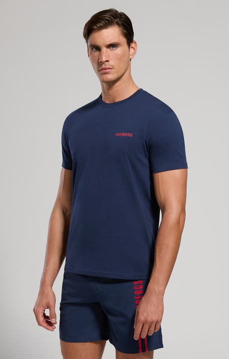 Men's print T-shirt, NAVY, hi-res-1